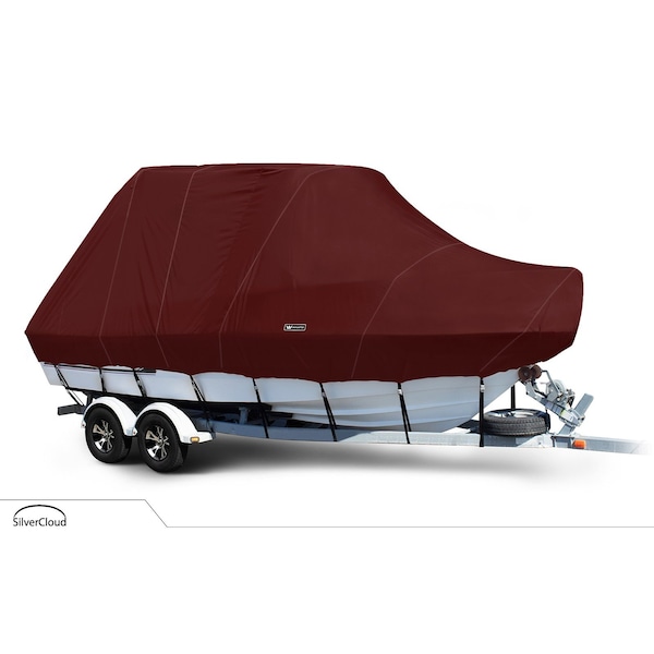 Eevelle Boat Cover CUDDY CABIN Hard Top Inboard Fits 15ft 6in L up to 96in W Burgundy SCVCCTT1596-BRG - main